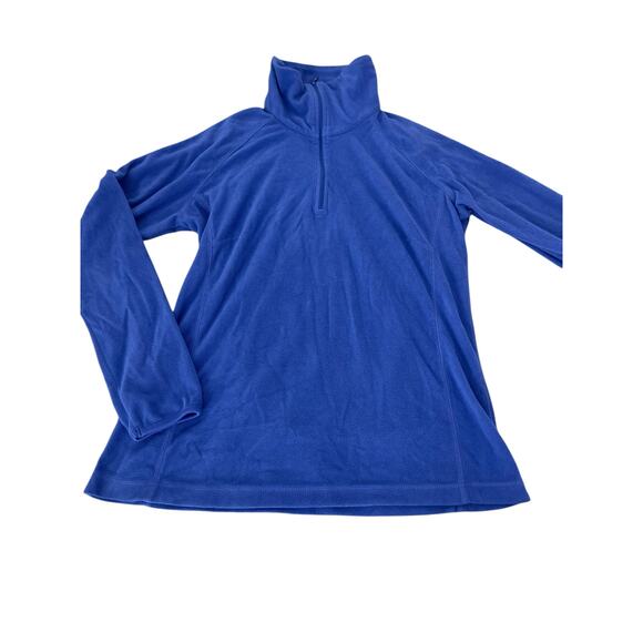 Columbia Royal Blue Pullover Quarter Zip Fleece Jacket Women's Size Large - Picture 2 of 6